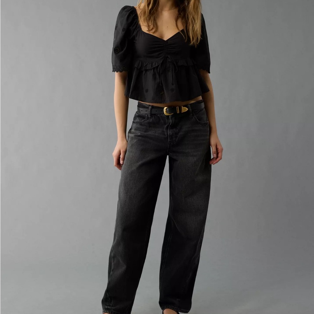 American Eagle Outfitters Black Wide Leg Jeans